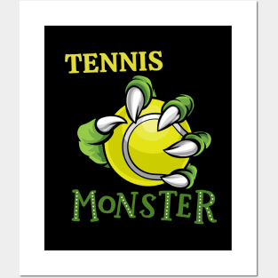 Tennis monster sport Gift for Tennis player love Tennis funny present for kids and adults Posters and Art